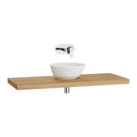 Столешница подвесная 120 см, светлый дуб