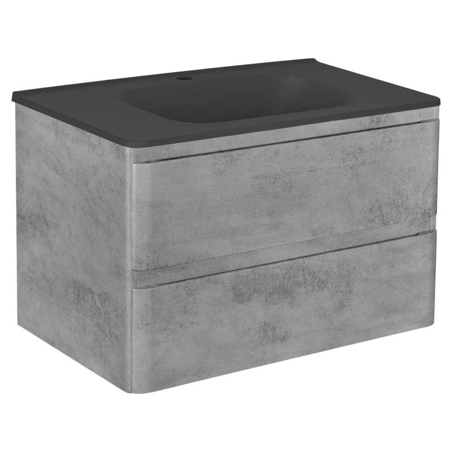 База под раковину Vico 800 подвесная, 2 выкатных ящика soft close, Beton База под раковину Vico 800 подвесная, 2 выкатных ящика soft close, Beton