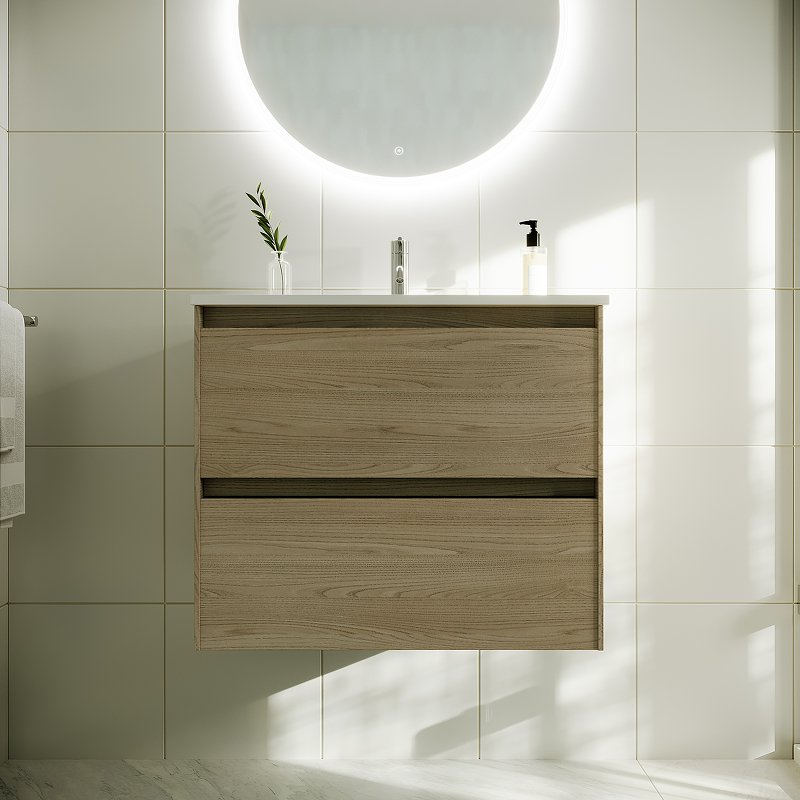 Тумба подвесная SANCOS Cento 590х450х500, c двумя ящиками оснащенными доводчиками, карпатская ель, арт. CN60KE Тумба подвесная SANCOS Cento 590х450х500, c двумя ящиками оснащенными доводчиками, карпатская ель, арт. CN60KE