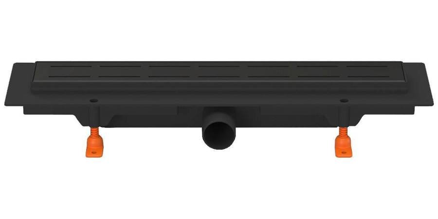 Душевой лоток 35 см Creto Walkway CRE-350 WB с решеткой, черный Душевой лоток 35 см Creto Walkway CRE-350 WB с решеткой, черный