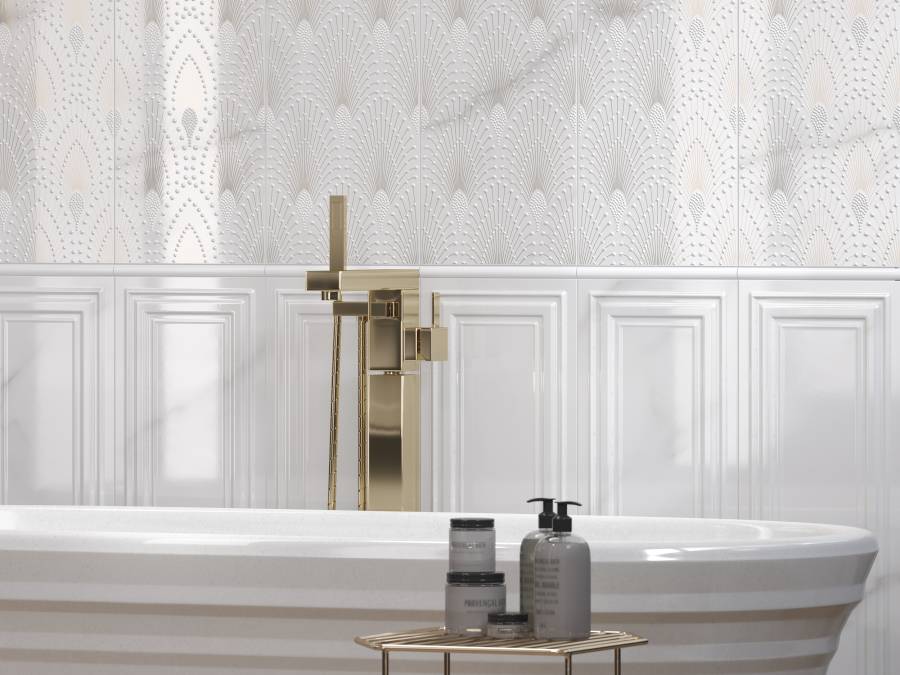 Плитка Meissen Keramik Gatsby белый 25x75 GTU051 Плитка Meissen Keramik Gatsby белый 25x75 GTU051