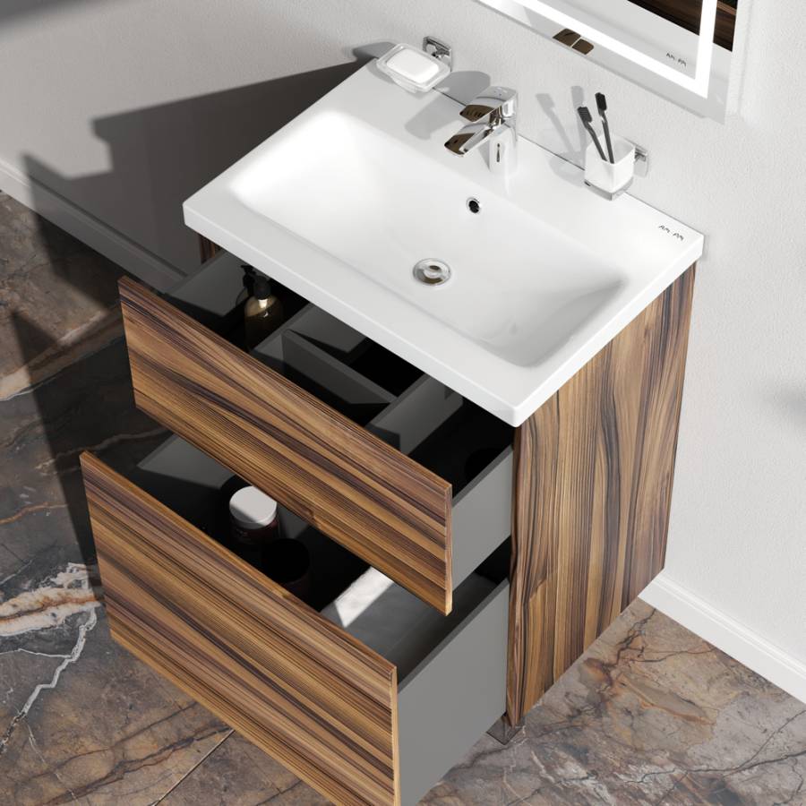 База под раковину, напольная, 60 см, 2 ящика, орех M90FSX0602HF База под раковину, напольная, 60 см, 2 ящика, орех M90FSX0602HF