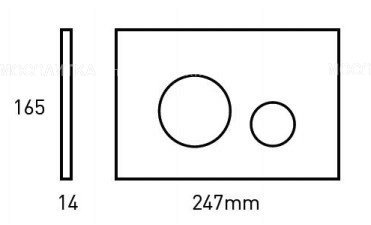 Клавиша смывная Magre, Gold, P47-0160 (8200-0044), шт Клавиша смывная Magre, Gold, P47-0160 (8200-0044), шт