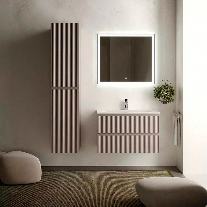 Тумба подвесная SANCOS Snob R 790х445х500, c двумя ящиками оснащенными доводчиками, Doha Soft, арт.SNR80SM Тумба подвесная SANCOS Snob R 790х445х500, c двумя ящиками оснащенными доводчиками, Doha Soft, арт.SNR80SM