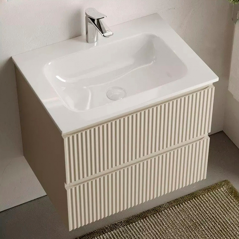 Тумба подвесная SANCOS Snob R 590х445х500, c двумя ящиками оснащенными доводчиками, Beige Soft , арт.SNR60CE Тумба подвесная SANCOS Snob R 590х445х500, c двумя ящиками оснащенными доводчиками, Beige Soft , арт.SNR60CE