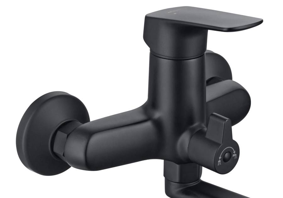 Смеситель для ванны с длинным изливом AQUATEK, матовый черный AQ1042MB ВЕГА  Смеситель для ванны с длинным изливом AQUATEK, матовый черный AQ1042MB ВЕГА