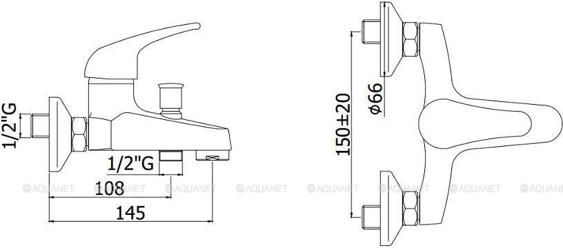 Смеситель для ванны с душем Paffoni Apollo APM022CR Смеситель для ванны с душем Paffoni Apollo APM022CR