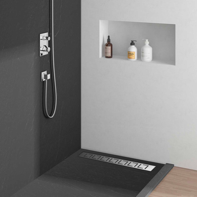 Душевой лоток SAY OPTIMA 601.70.P.BLOK, 70 см, хром Душевой лоток SAY OPTIMA 601.70.P.BLOK, 70 см, хром