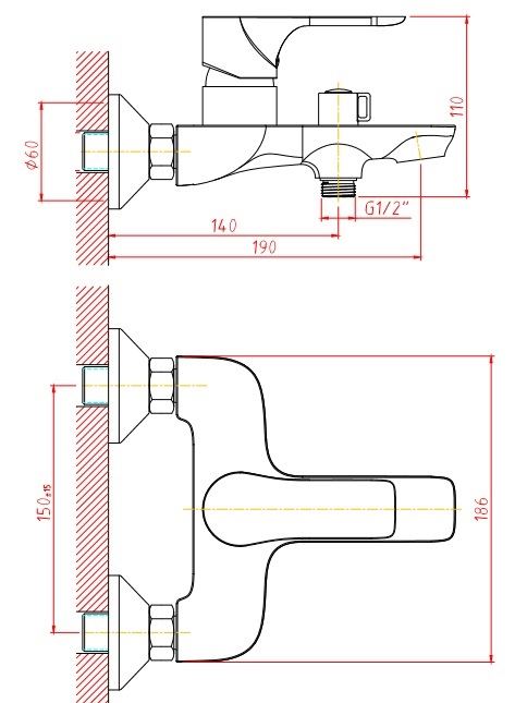 Смеситель для ванны/душа Orange Aristo M19-100w белый Смеситель для ванны/душа Orange Aristo M19-100w белый