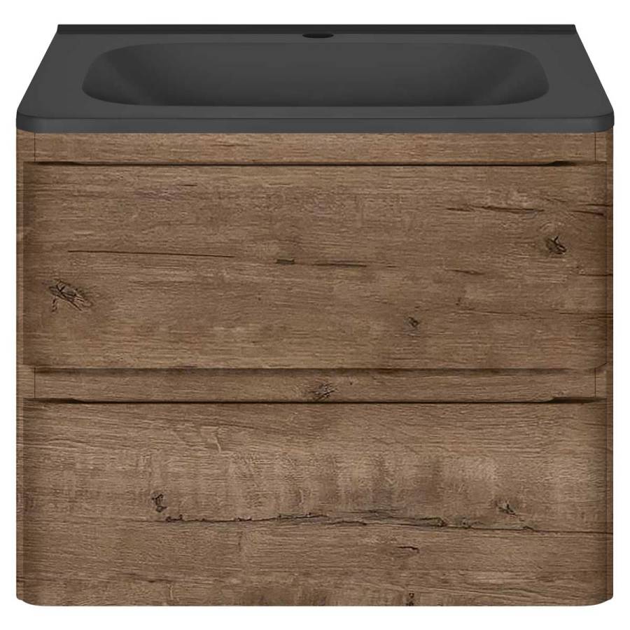 База под раковину Vico 600 подвесная, 2 выкатных ящика soft close, V.Oak База под раковину Vico 600 подвесная, 2 выкатных ящика soft close, V.Oak