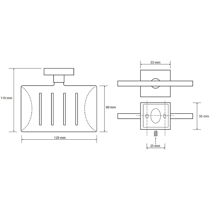 Прямоугольная мыльница Прямоугольная мыльница