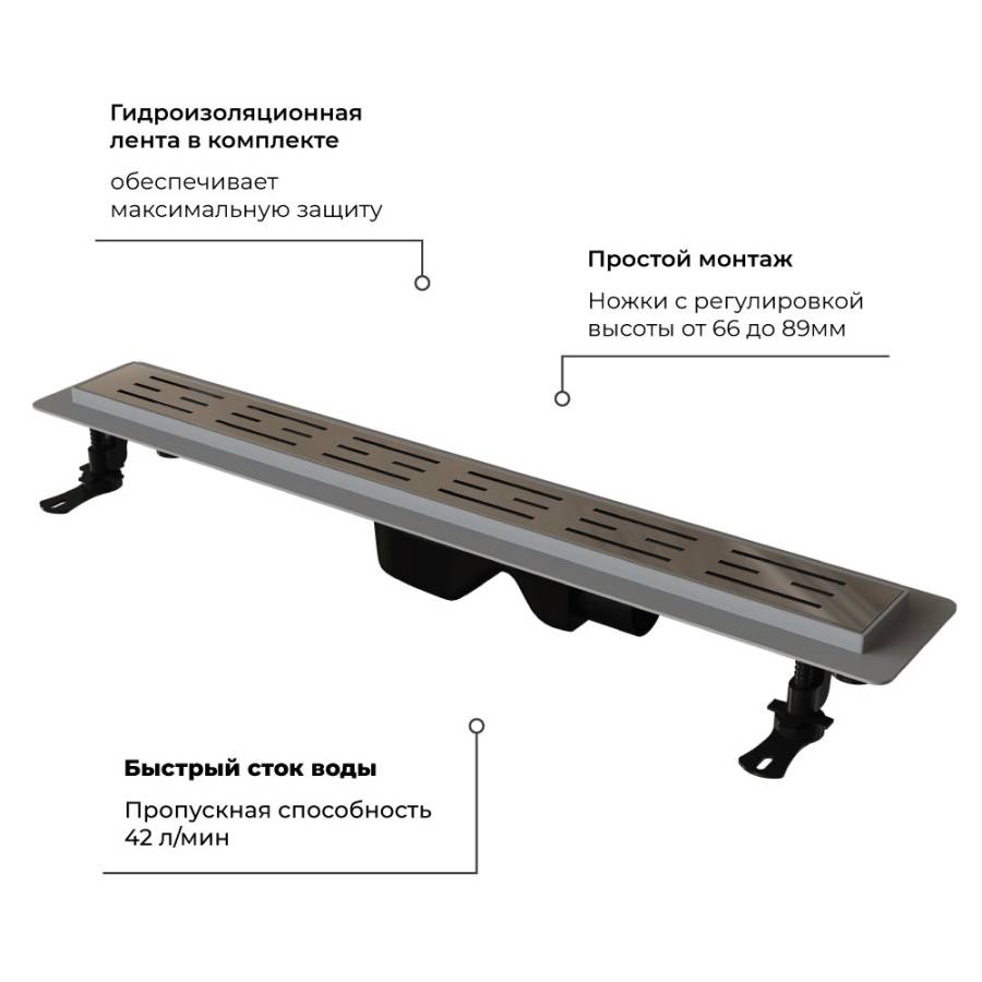 Душевой лоток Drain Leo-20, RGW 60212060-01 Душевой лоток Drain Leo-20, RGW 60212060-01