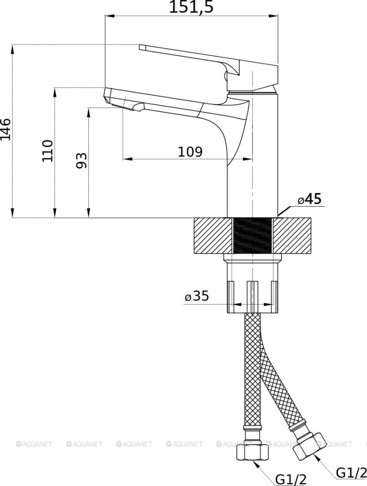 Orange FLAT M12-021cr Смеситель для раковины Orange FLAT M12-021cr Смеситель для раковины