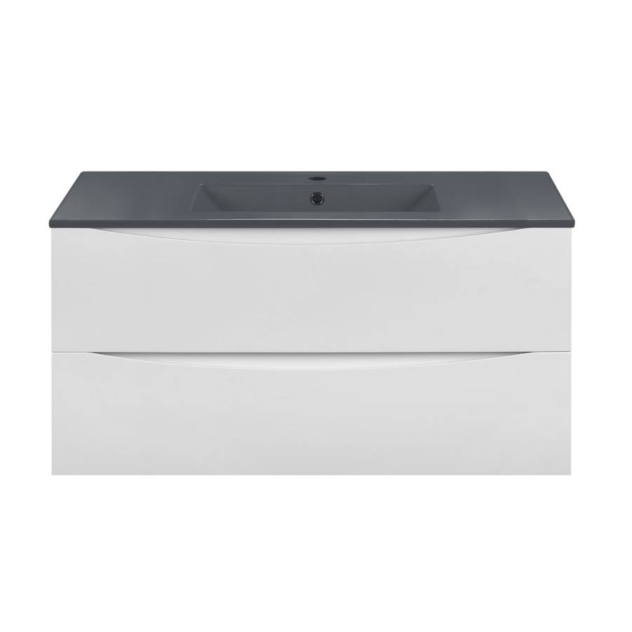 База под керамическую раковину Mia 1000 подвесная, 2 выкатных ящика soft close, G.White База под керамическую раковину Mia 1000 подвесная, 2 выкатных ящика soft close, G.White