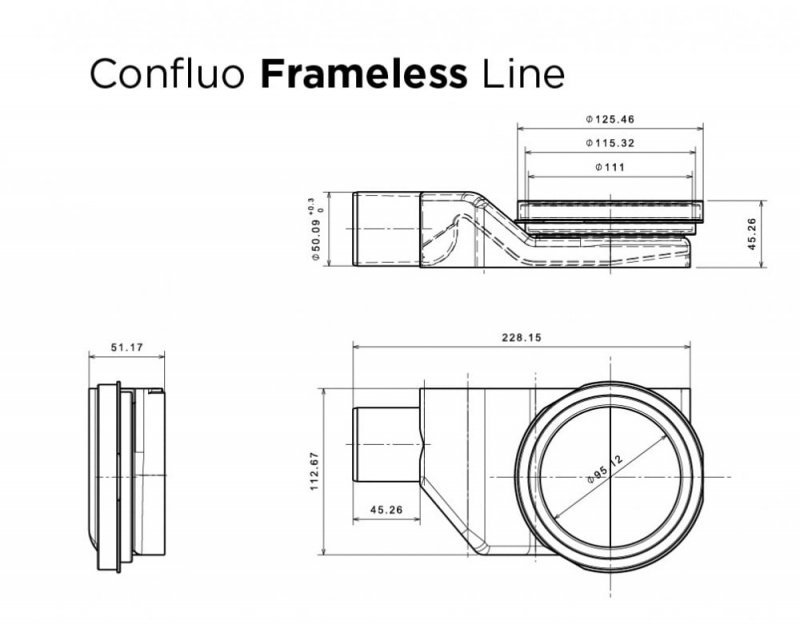 13701205 Душевой лоток Pestan Confluo Frameless Line 750 Black Glass Исполнение: Черный  13701205 Душевой лоток Pestan Confluo Frameless Line 750 Black Glass Исполнение: Черный