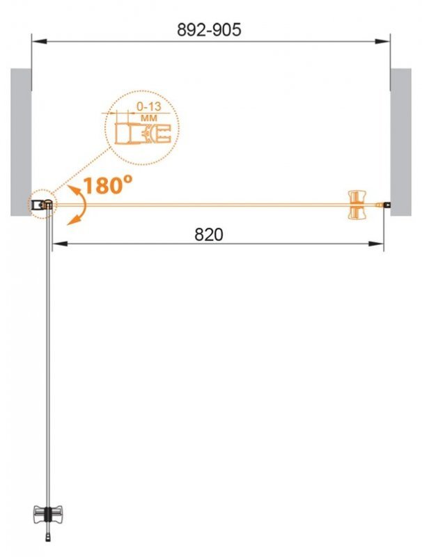 ECO-O-B-1-65-P-Cr Душевая дверь ECO-O-B-1-65-P-Cr Душевая дверь