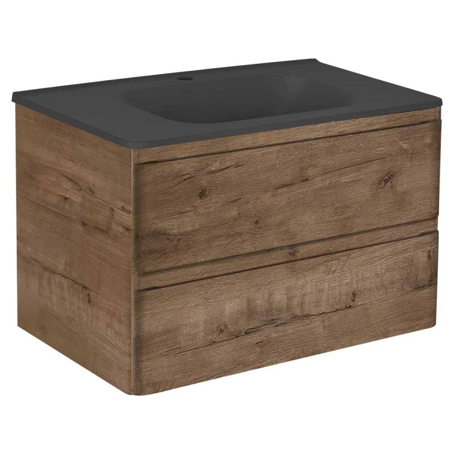 База под раковину Vico 800 подвесная, 2 выкатных ящика soft close, V.Oak База под раковину Vico 800 подвесная, 2 выкатных ящика soft close, V.Oak