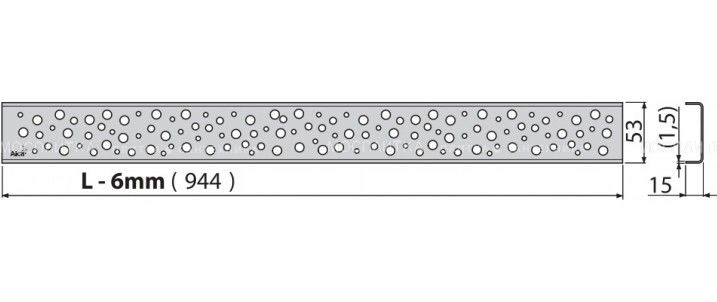 Решетка для водоотводящего желоба, нержавеющая сталь-мат Решетка для водоотводящего желоба, нержавеющая сталь-мат