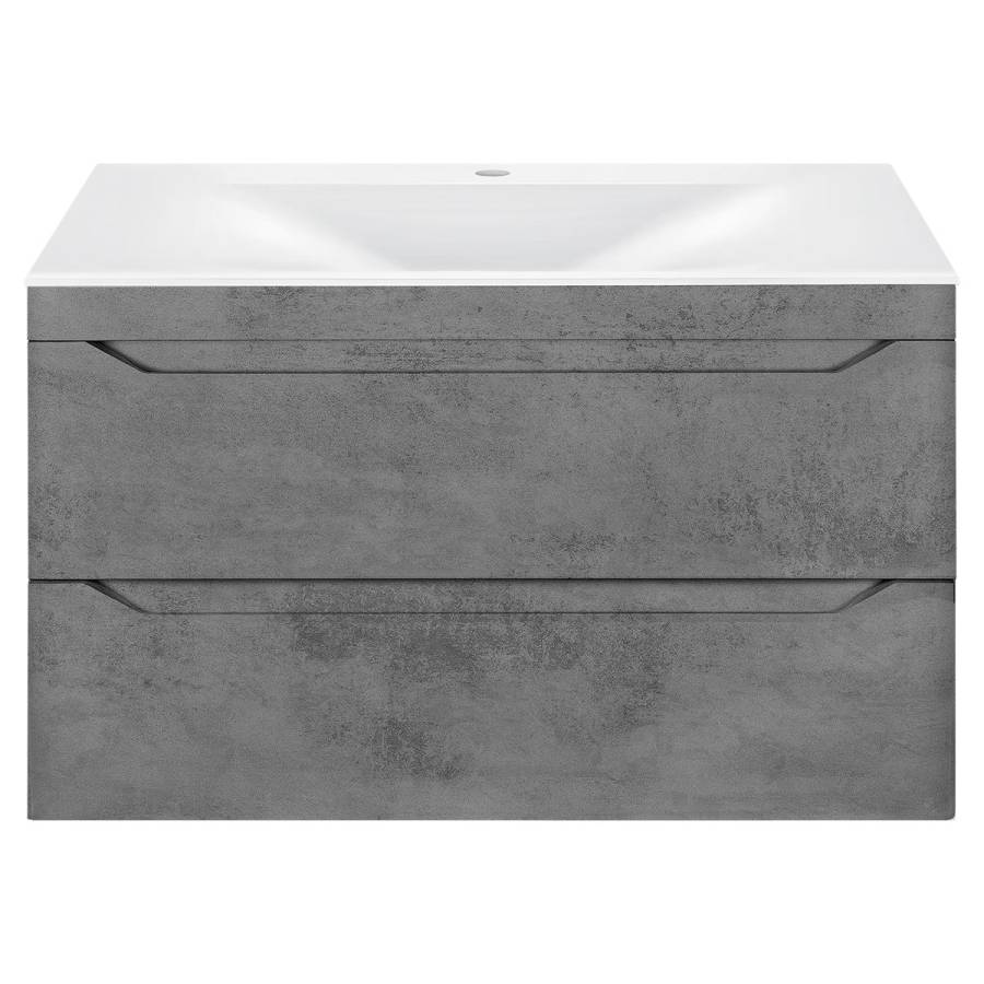 База под раковину Fine 800 подвесная, 2 выкатных ящика soft close, Beton База под раковину Fine 800 подвесная, 2 выкатных ящика soft close, Beton