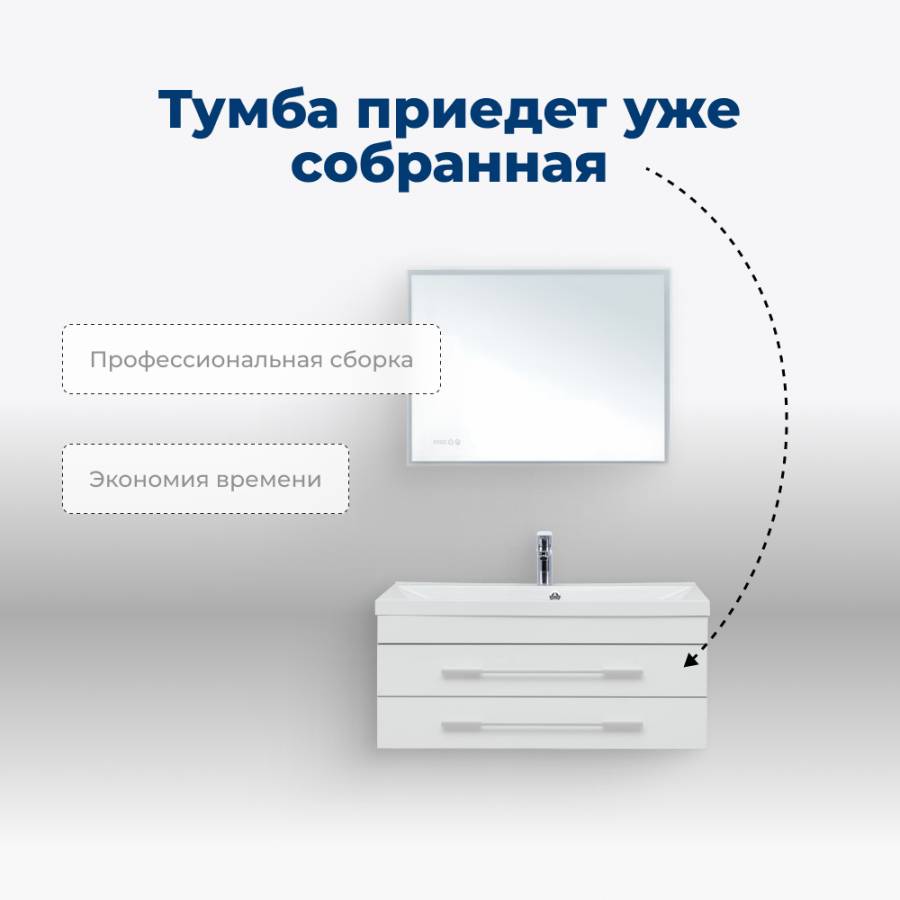 Тумба под раковину Aquanet Верона 100 белый (подвесная 2 ящика) Тумба под раковину Aquanet Верона 100 белый (подвесная 2 ящика)