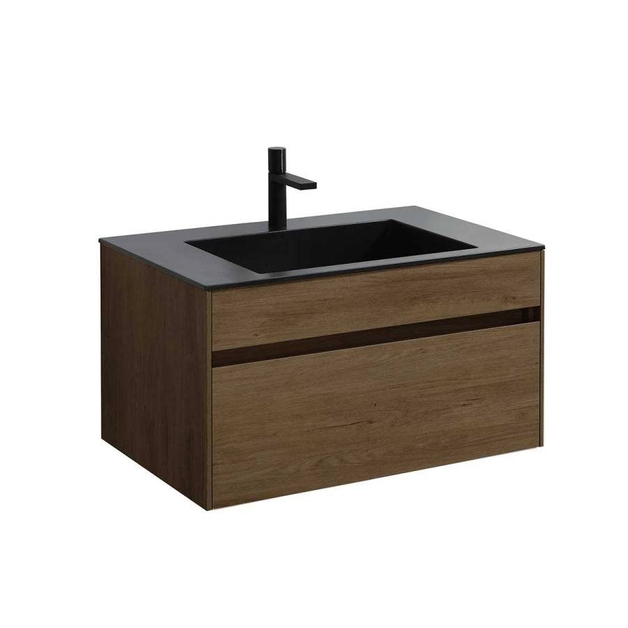 База под раковину Chiara 800 подвесная, 1 выкатной ящик soft-close, T.Oak База под раковину Chiara 800 подвесная, 1 выкатной ящик soft-close, T.Oak