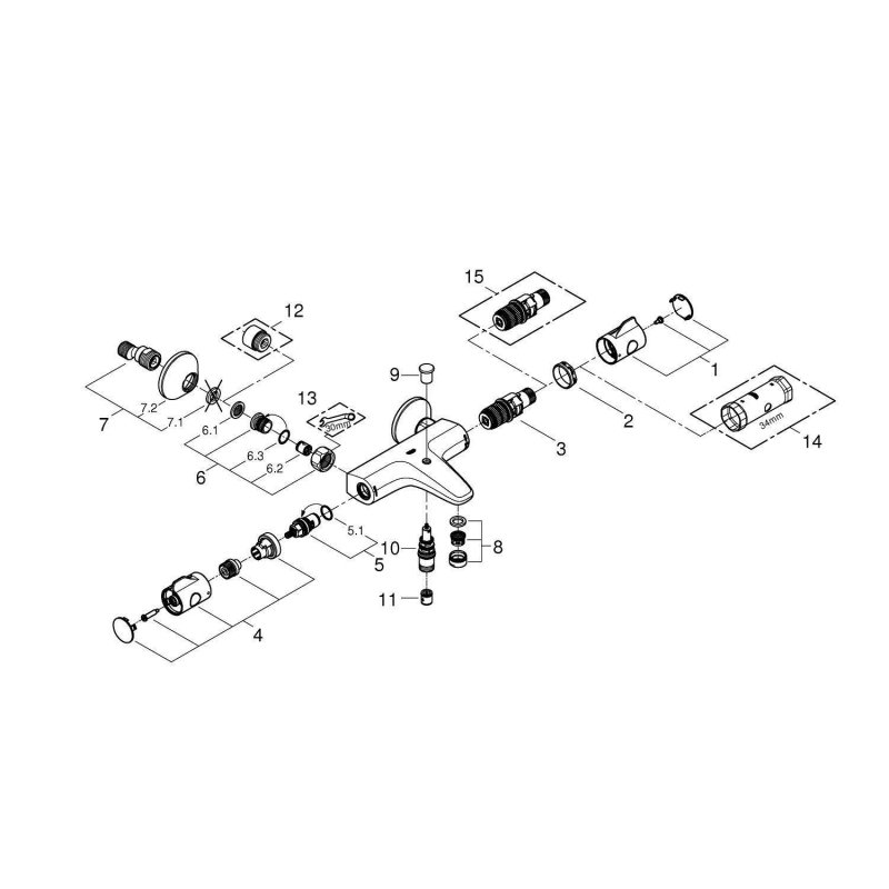 Термостат для ванны Grohe Grohtherm 800 34567000 хром Термостат для ванны Grohe Grohtherm 800 34567000 хром