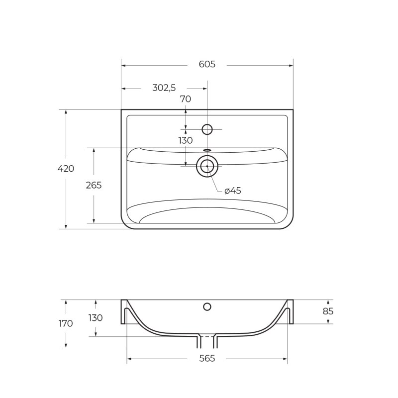 Керамическая раковина BelBagno NEON 19060 Керамическая раковина BelBagno NEON 19060