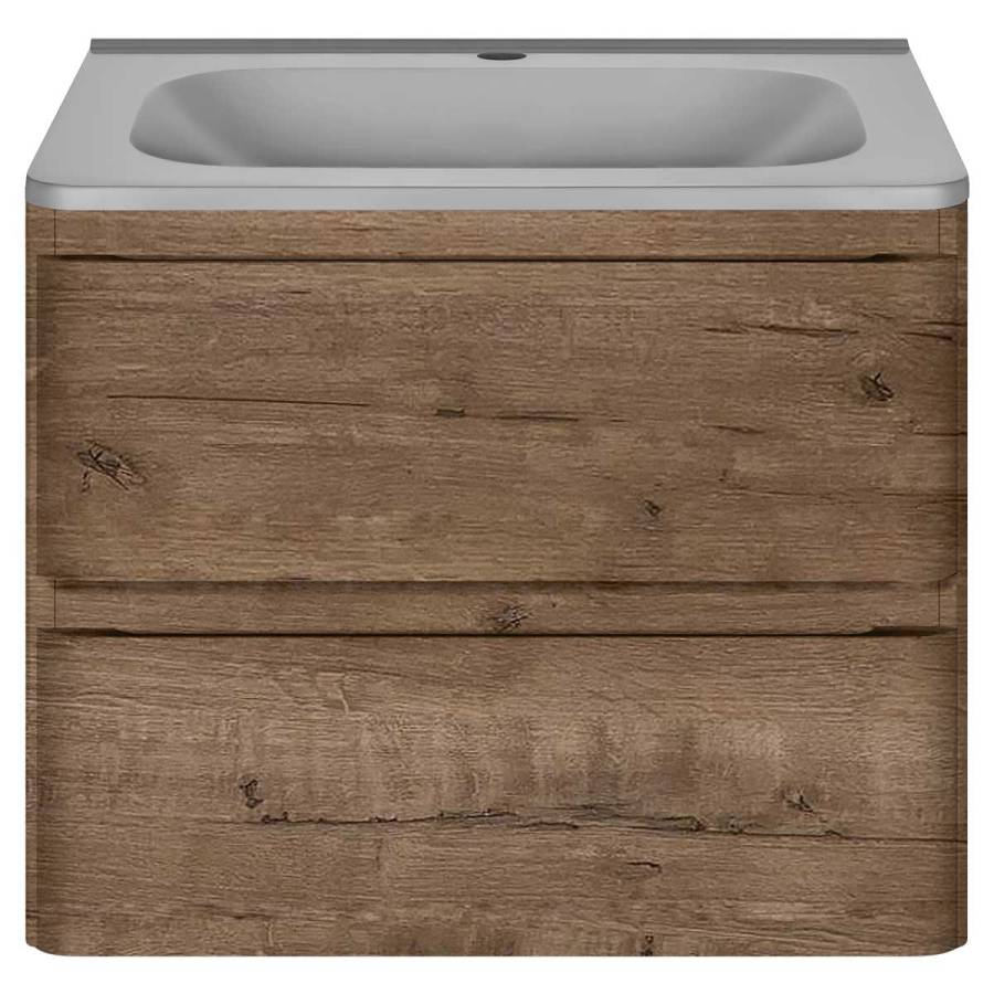 База под раковину Vico 600 подвесная, 2 выкатных ящика soft close, V.Oak База под раковину Vico 600 подвесная, 2 выкатных ящика soft close, V.Oak