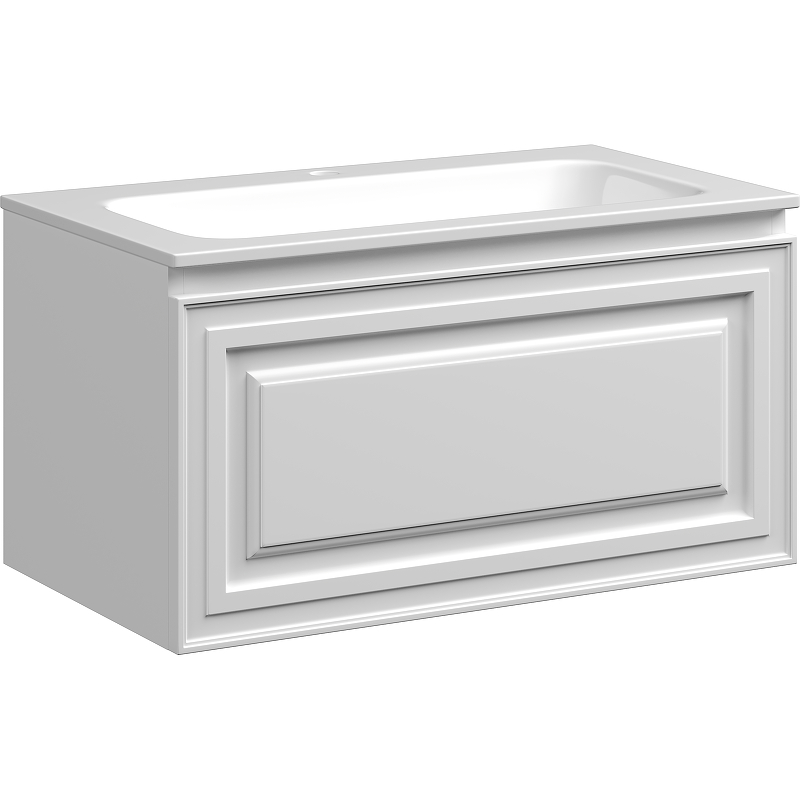 Тумба подвесная SANCOS Very 790х445х406, c одним  ящиком оснащенным доводчиками, Bianco , арт.VR80W Тумба подвесная SANCOS Very 790х445х406, c одним  ящиком оснащенным доводчиками, Bianco , арт.VR80W