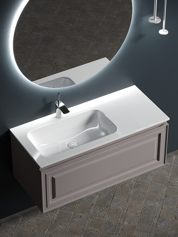 Тумба подвесная SANCOS Very 995х445х406, c одним  ящиком оснащенным доводчиками, левая , Doha Soft , арт.VR100LSM Тумба подвесная SANCOS Very 995х445х406, c одним  ящиком оснащенным доводчиками, левая , Doha Soft , арт.VR100LSM