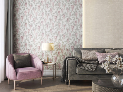 Обои виниловые Эдем мотив, бежевый, розовый