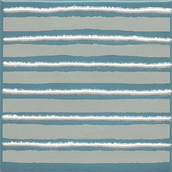 Декор Бахия 4 бирюзовый глянцевый 9,8x9,8x0,7