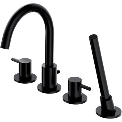 Смеситель для ванны на 4 отверстия OMNIRES Y Y1232BL (черный BLH)