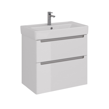 Тумба Lemark BUNO 80см под 1 раковину, подвесная/напольная, 2 ящика, цвет корпуса, фасада: Белый глянец Тумба Lemark BUNO 80см под 1 раковину, подвесная/напольная, 2 ящика, цвет корпуса, фасада: Белый глянец