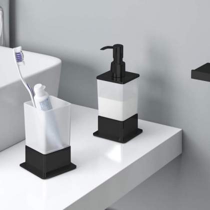 Дозатор жидкого мыла настольный EXCELLENT Riko (черный)