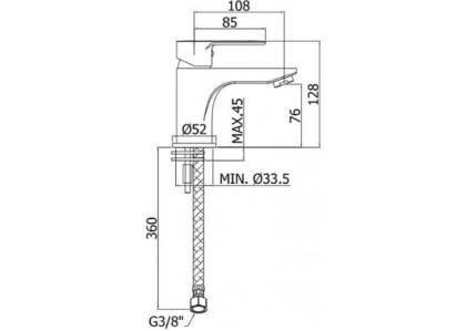 Смеситель для раковины Paffoni Blu BLU071CR Смеситель для раковины Paffoni Blu BLU071CR
