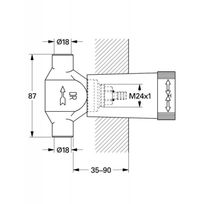 Скрытая часть Grohe 29803000 хром
