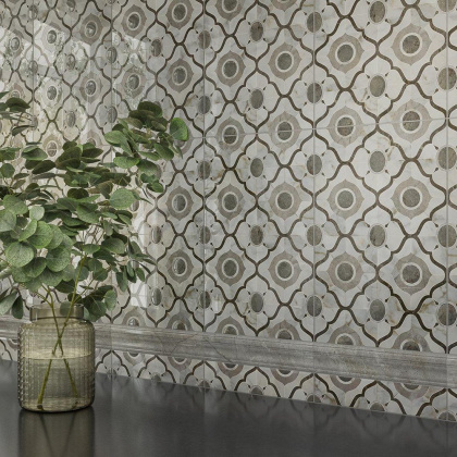 Бордюр Кантата глянцевый 25x5,4x0,8 Бордюр Кантата глянцевый 25x5,4x0,8