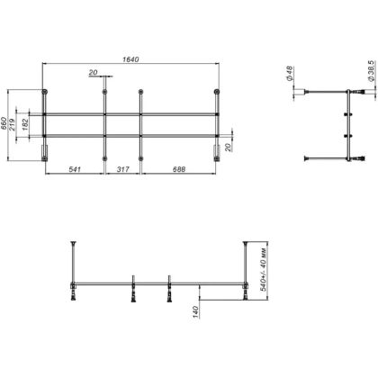 W01A-170-070W-R Разборный каркас для ванны 170х70 см W01A-170-070W-R Разборный каркас для ванны 170х70 см