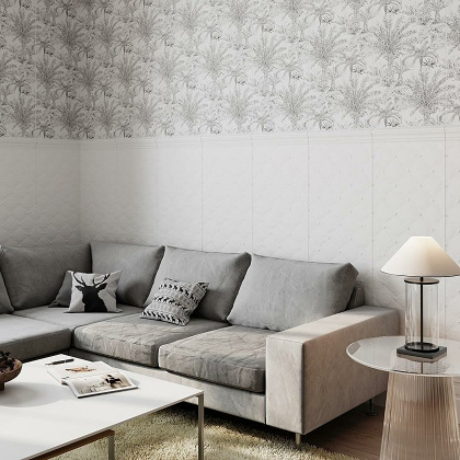 Плитка настенная 14048R Синтра Белый (120см*40см*12мм) (3шт/1,44м2) Структурная, м2