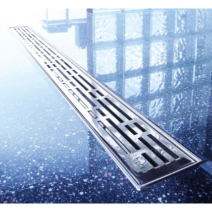 Декоративная решетка TECEdrainline "basic", нержавеющая сталь, сатин, для душевого канала, прямая 900