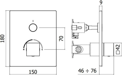 Смеситель для душа Paffoni Compact Box CPM513ST Смеситель для душа Paffoni Compact Box CPM513ST