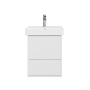 Тумба подвесная  PRO.50.2\WHT Kerama Marazzi PRO белая матовая (ШВГ 45х55х39,4) 2 ящика