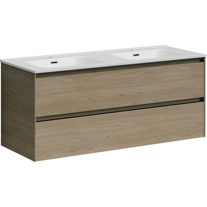 Тумба подвесная SANCOS Cento 1190х450х500, c двумя ящиками оснащенными доводчиками, карпатская ель, арт. CN120-2KE Тумба подвесная SANCOS Cento 1190х450х500, c двумя ящиками оснащенными доводчиками, карпатская ель, арт. CN120-2KE
