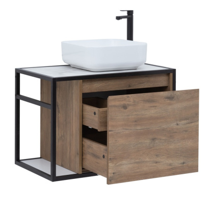 Тумба под раковину Aquanet Nova Lite Loft 75 R дуб рустикальный Тумба под раковину Aquanet Nova Lite Loft 75 R дуб рустикальный
