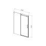 Душевая дверь Como-N VDS-4CN130CLB, 1300, черный, стекло прозрачное