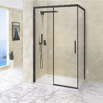 Душевой уголок RGW LE-41 B, 34124107-14, 170 х 100 x 195 см, стекло прозрачное, профиль черный