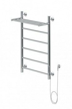 Полотенцесушитель электрический Aquanet Mauro 80х50 Тэн справа , с полкой