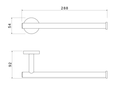 Полотенцедержатель AQUATEK, матовый черный AQ4219MB ОБЕРОН