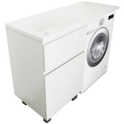 Комплект мебели Dallas Luxe 1500х482 левосторонний напольный 2 ящика  (ШхГхВ) 848х476х860